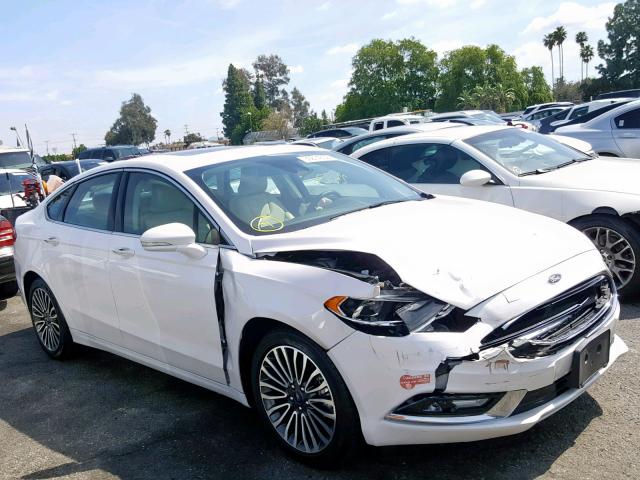 3FA6P0SUXHR354373 - 2017 FORD FUSION TIT WHITE photo 1