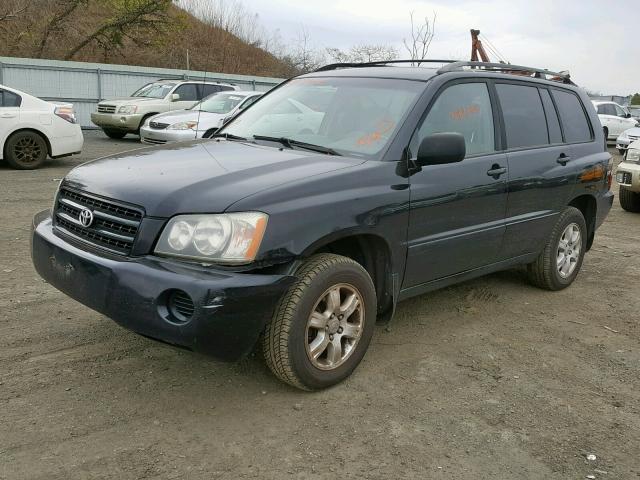 JTEGF21A930084562 - 2003 TOYOTA HIGHLANDER BLACK photo 2