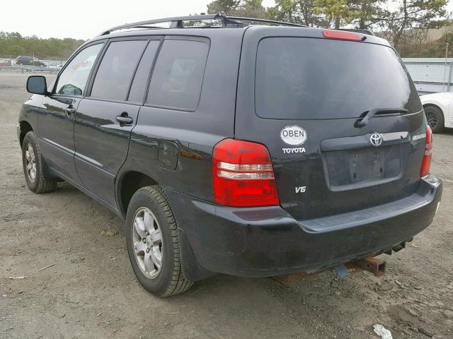 JTEGF21A930084562 - 2003 TOYOTA HIGHLANDER BLACK photo 3