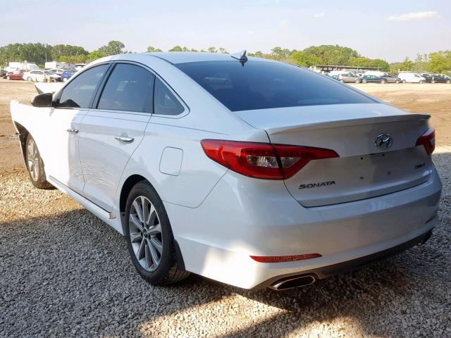 5NPE34AF2GH401943 - 2016 HYUNDAI SONATA SPO WHITE photo 3