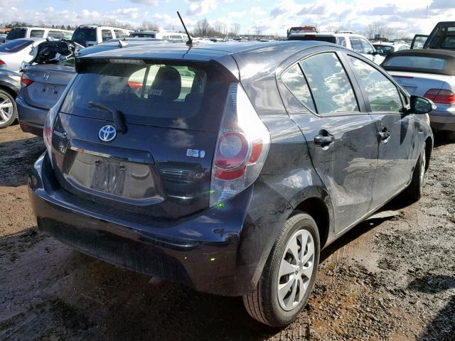 JTDKDTB33C1517734 - 2012 TOYOTA PRIUS C BLACK photo 4