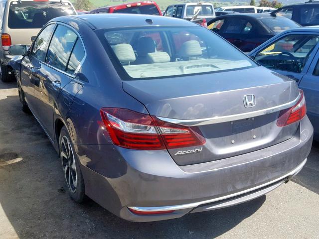 1HGCR2F86GA122783 - 2016 HONDA ACCORD EXL GRAY photo 3