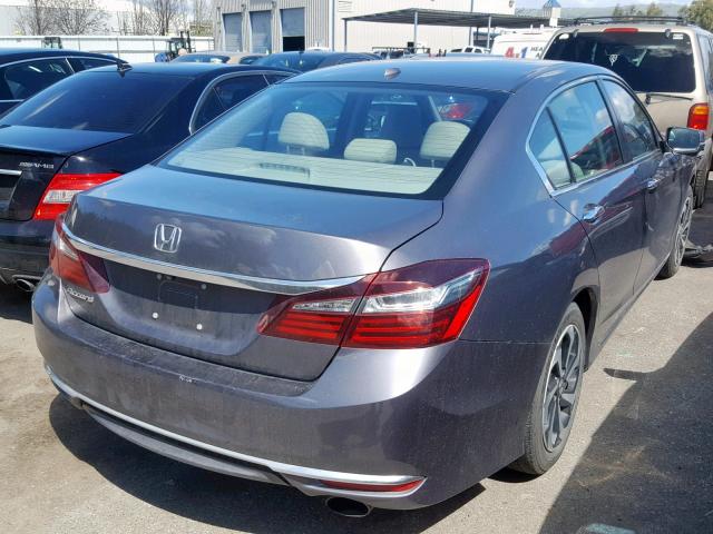 1HGCR2F86GA122783 - 2016 HONDA ACCORD EXL GRAY photo 4