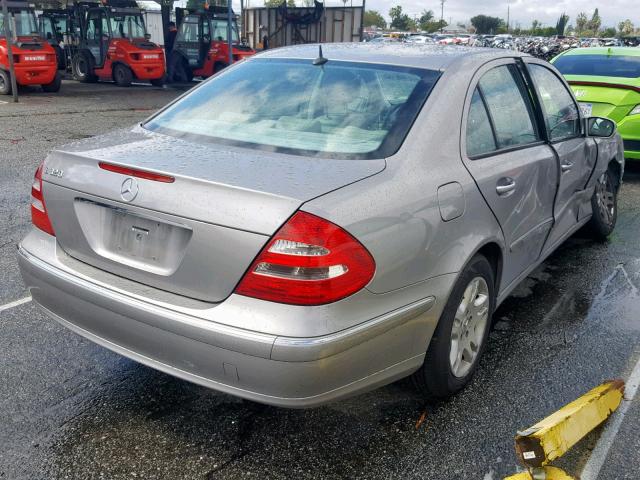 WDBUF65J14A489821 - 2004 MERCEDES-BENZ E 320 SILVER photo 4