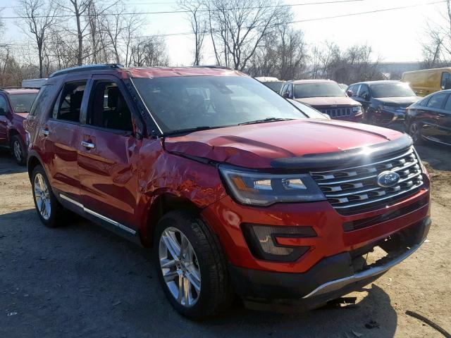 1FM5K8F86JGA91064 - 2018 FORD EXPLORER L RED photo 1