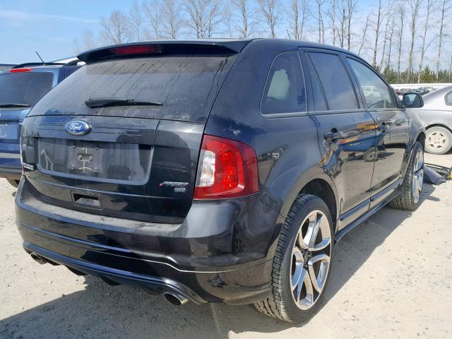 2FMDK4AK8BBB30690 - 2011 FORD EDGE SPORT BLACK photo 4