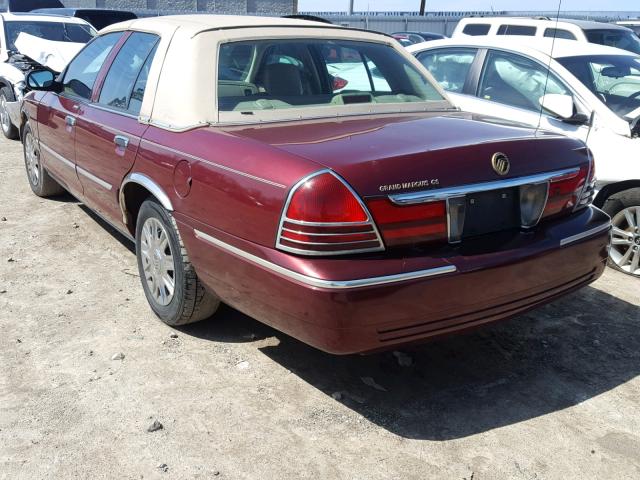 2MEFM74W75X614637 - 2005 MERCURY GRAND MARQ MAROON photo 3