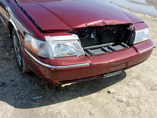 2MEFM74W75X614637 - 2005 MERCURY GRAND MARQ MAROON photo 9