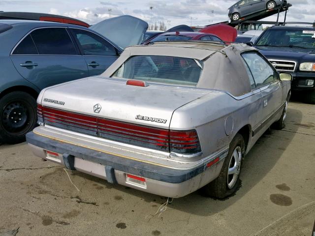 1C3XJ45K4LG434953 - 1990 CHRYSLER LEBARON SILVER photo 4