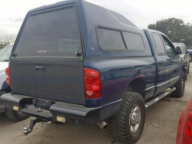1D7KS28C47J532519 - 2007 DODGE RAM 2500 S ლურჯი ფოტო 4