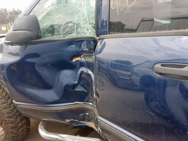 1D7KS28C47J532519 - 2007 DODGE RAM 2500 S ლურჯი ფოტო 9