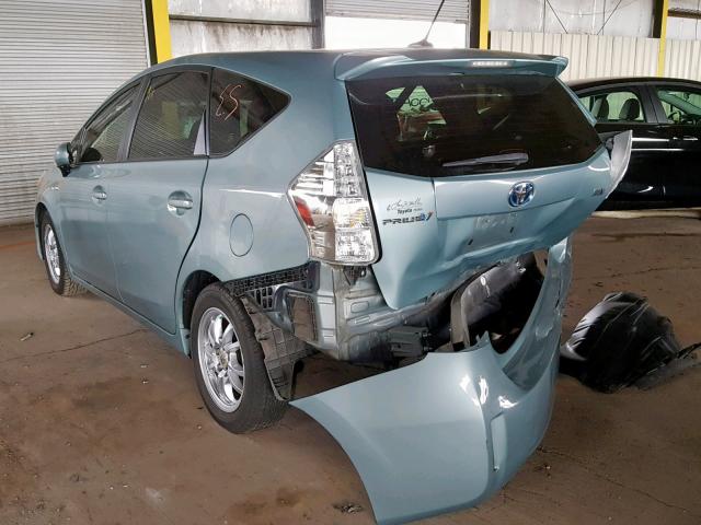 JTDZN3EU1D3189879 - 2013 TOYOTA PRIUS V SILVER photo 3