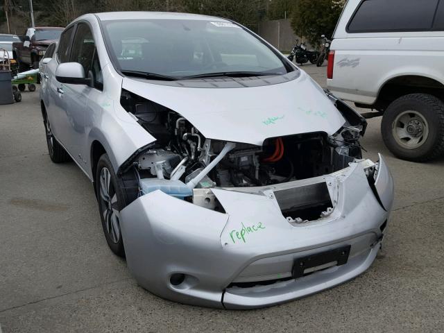 1N4AZ0CPXFC334519 - 2015 NISSAN LEAF S SILVER photo 1