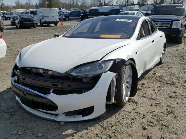 5YJSA1DP0CFS00451 - 2012 TESLA MODEL S WHITE photo 2