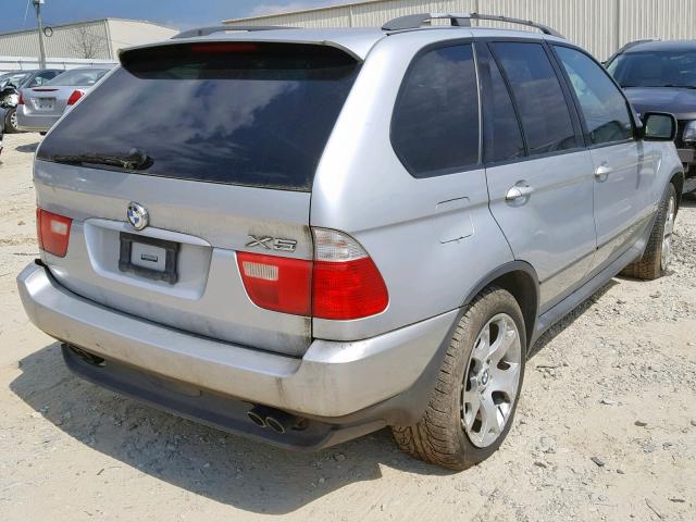 WBAFB33531LH13925 - 2001 BMW X5 4.4I SILVER photo 4