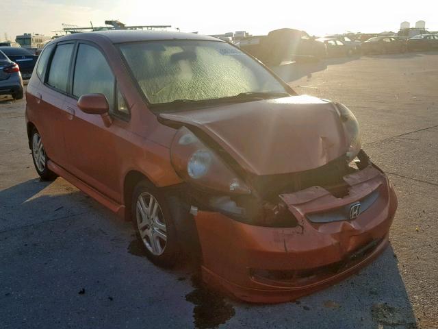 JHMGD38698S051153 - 2008 HONDA FIT SPORT ORANGE photo 1