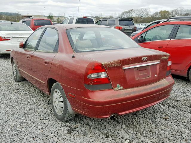 KLAJB52Z51K601134 - 2001 DAEWOO NUBIRA CDX MAROON photo 3