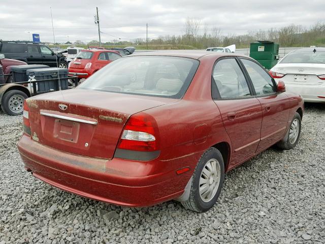 KLAJB52Z51K601134 - 2001 DAEWOO NUBIRA CDX MAROON photo 4