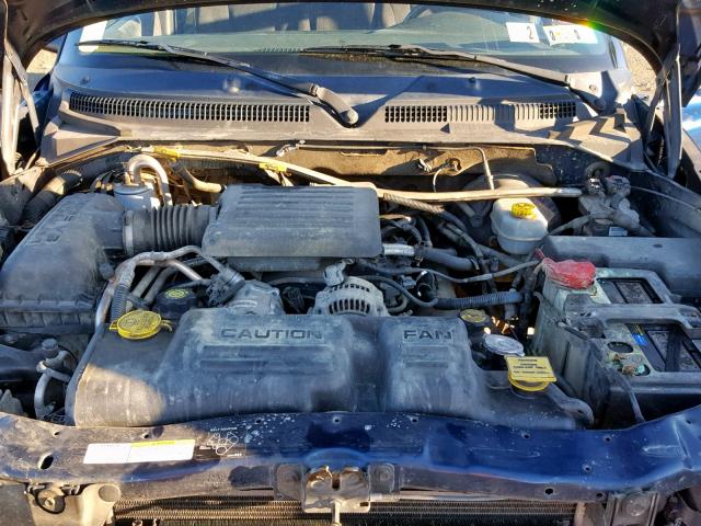 1B7HG48N32S671644 - 2002 DODGE DAKOTA QUA BLUE photo 7