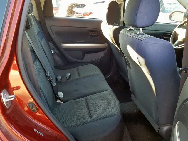 JTKKT624660131356 - 2006 TOYOTA SCION XA BURGUNDY photo 6