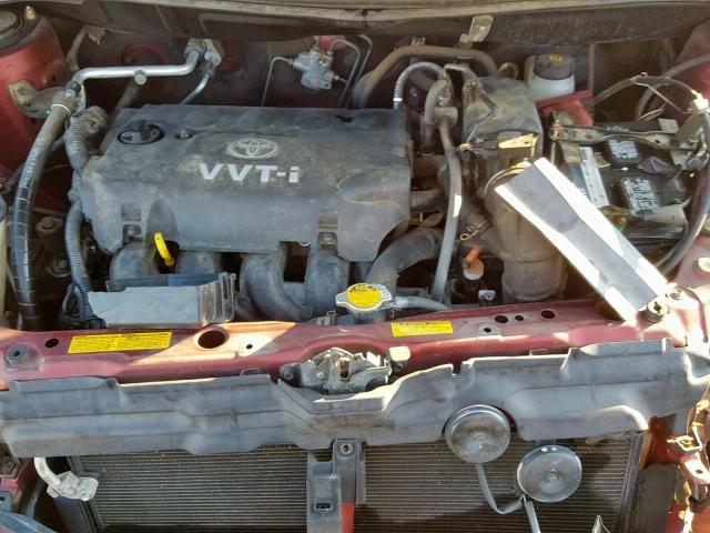 JTKKT624660131356 - 2006 TOYOTA SCION XA BURGUNDY photo 7