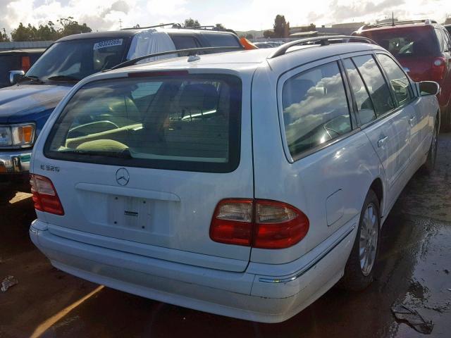 WDBJH65J81B289621 - 2001 MERCEDES-BENZ E 320 WHITE photo 4