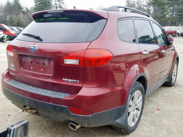 4S4WX9GD2C4400329 - 2012 SUBARU TRIBECA LI RED photo 4