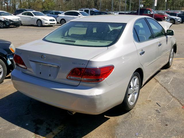 JTHBA30G155083435 - 2005 LEXUS ES 330 GRAY photo 4