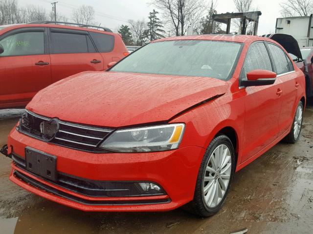 3VWD07AJ6FM238424 - 2015 VOLKSWAGEN JETTA SE RED photo 2