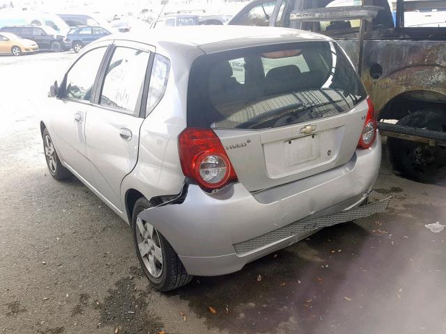 KL1TD6DE7BB126042 - 2011 CHEVROLET AVEO LS SILVER photo 3