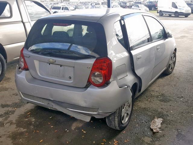 KL1TD6DE7BB126042 - 2011 CHEVROLET AVEO LS SILVER photo 4