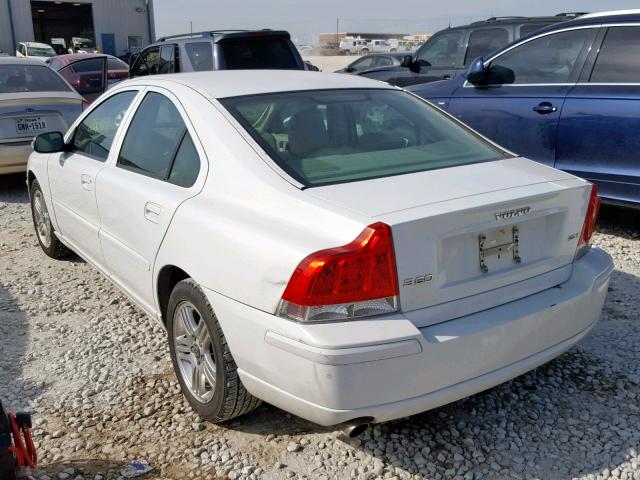 YV1RS592582690986 - 2008 VOLVO S60 2.5T WHITE photo 3