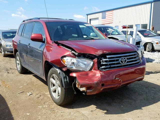 JTEES41A782034303 - 2008 TOYOTA HIGHLANDER RED photo 1