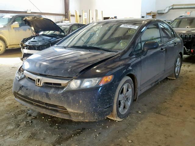 2HGFA15928H019016 - 2008 HONDA CIVIC EXL BLACK photo 2