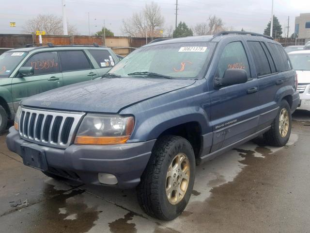 1J4GW38S92C169191 - 2002 JEEP GRAND CHER GRAY photo 2