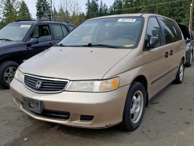 2HKRL1856YH009210 - 2000 HONDA ODYSSEY LX GOLD photo 2