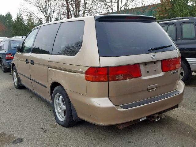 2HKRL1856YH009210 - 2000 HONDA ODYSSEY LX GOLD photo 3