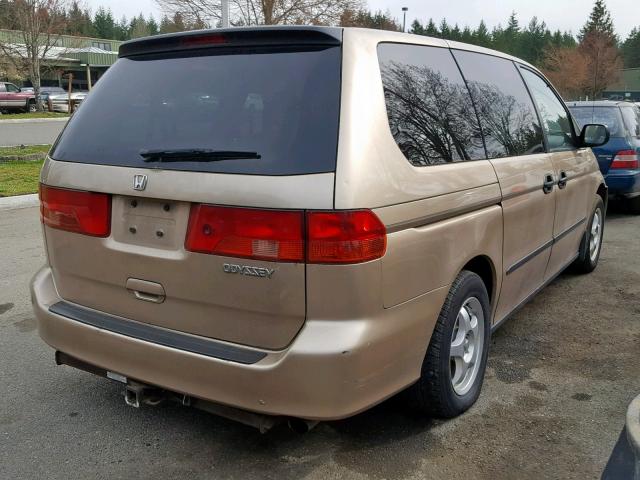 2HKRL1856YH009210 - 2000 HONDA ODYSSEY LX GOLD photo 4