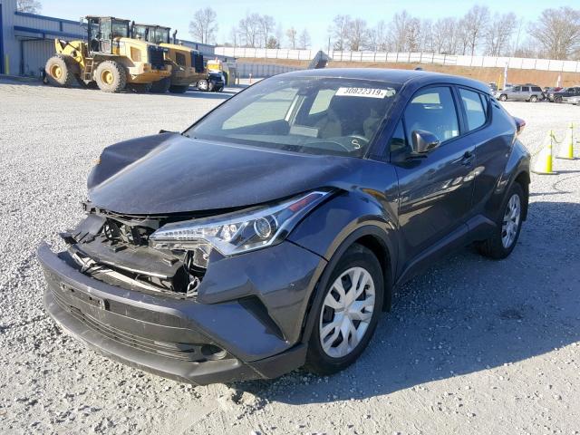 JTNKHMBX2K1014929 - 2019 TOYOTA C-HR XLE GRAY photo 2