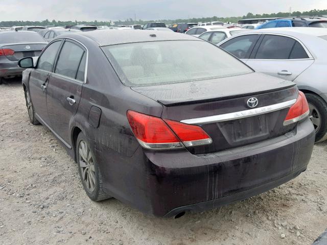 4T1BK3DBXBU403538 - 2011 TOYOTA AVALON BAS PURPLE photo 3