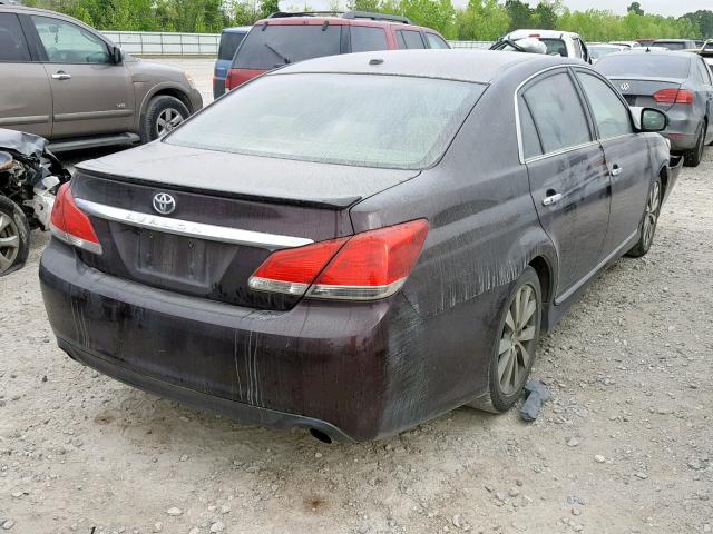 4T1BK3DBXBU403538 - 2011 TOYOTA AVALON BAS PURPLE photo 4