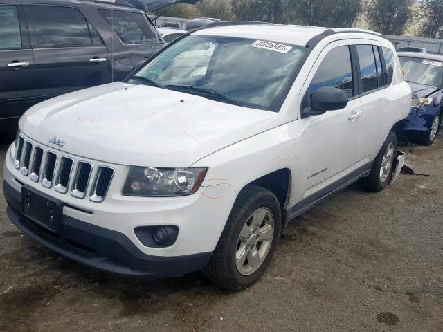 1C4NJCBA5ED573826 - 2014 JEEP COMPASS SP Ақ фото 2