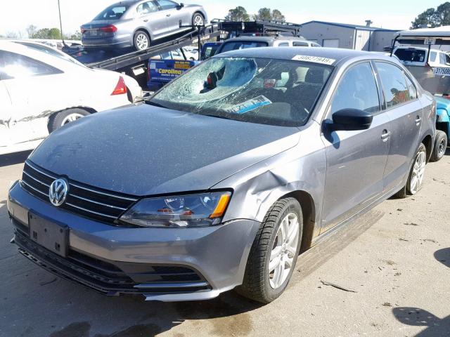 3VW2K7AJ3FM228872 - 2015 VOLKSWAGEN JETTA BASE Գրաֆիտ լուսանկար 2