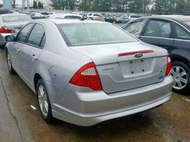 3FAHP0GA6AR183876 - 2010 FORD FUSION S SILVER photo 3