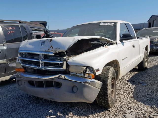 1B7GL22X2YS740886 - 2000 DODGE DAKOTA WHITE photo 2