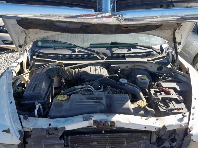 1B7GL22X2YS740886 - 2000 DODGE DAKOTA WHITE photo 7