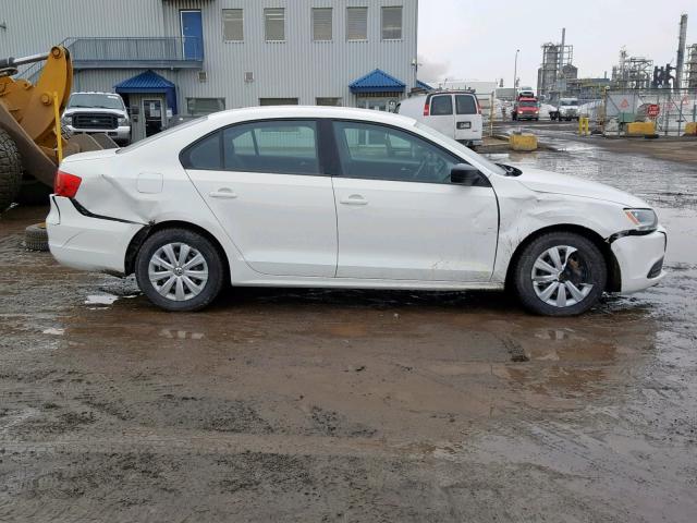 3VW1K7AJ6DM301502 - 2013 VOLKSWAGEN JETTA BASE WHITE photo 9