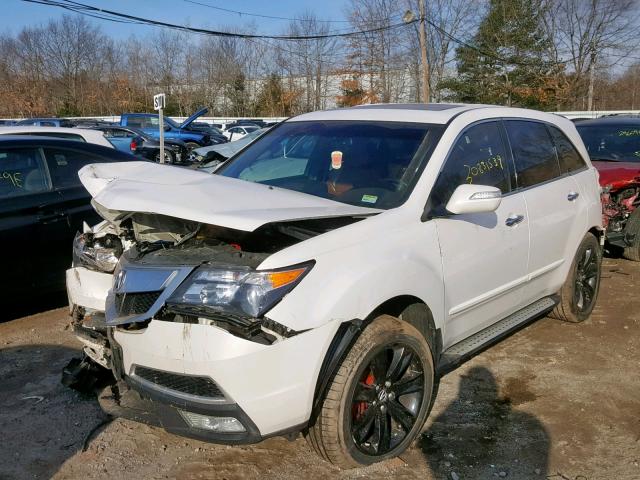 2HNYD2H74BH514768 - 2011 ACURA MDX ADVANC WHITE photo 2