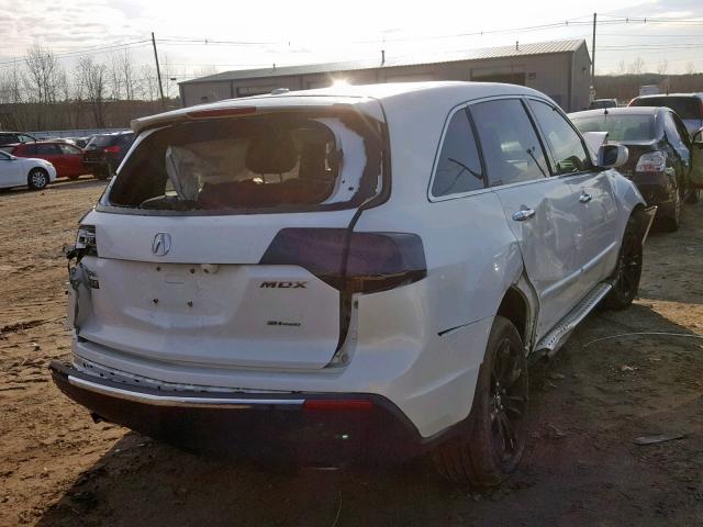 2HNYD2H74BH514768 - 2011 ACURA MDX ADVANC WHITE photo 4