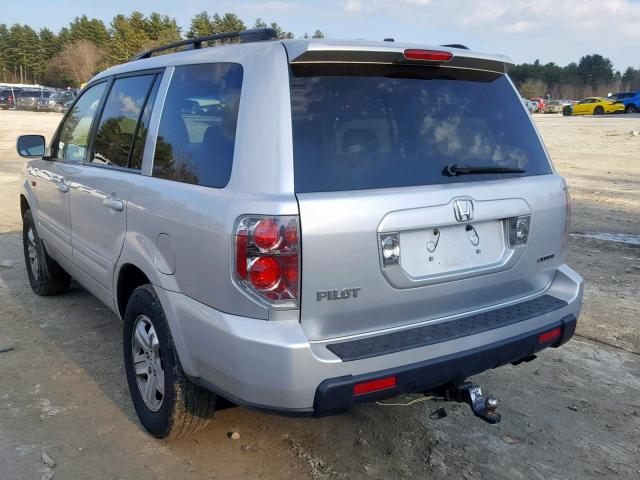 5FNYF18218B053378 - 2008 HONDA PILOT VP SILVER photo 3